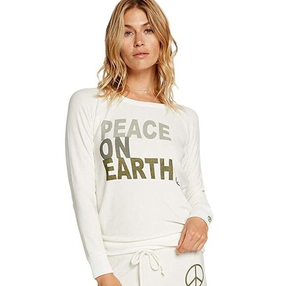 NWT Chaser Peace On Earth Sweatshirt- S - Picture 1 of 11
